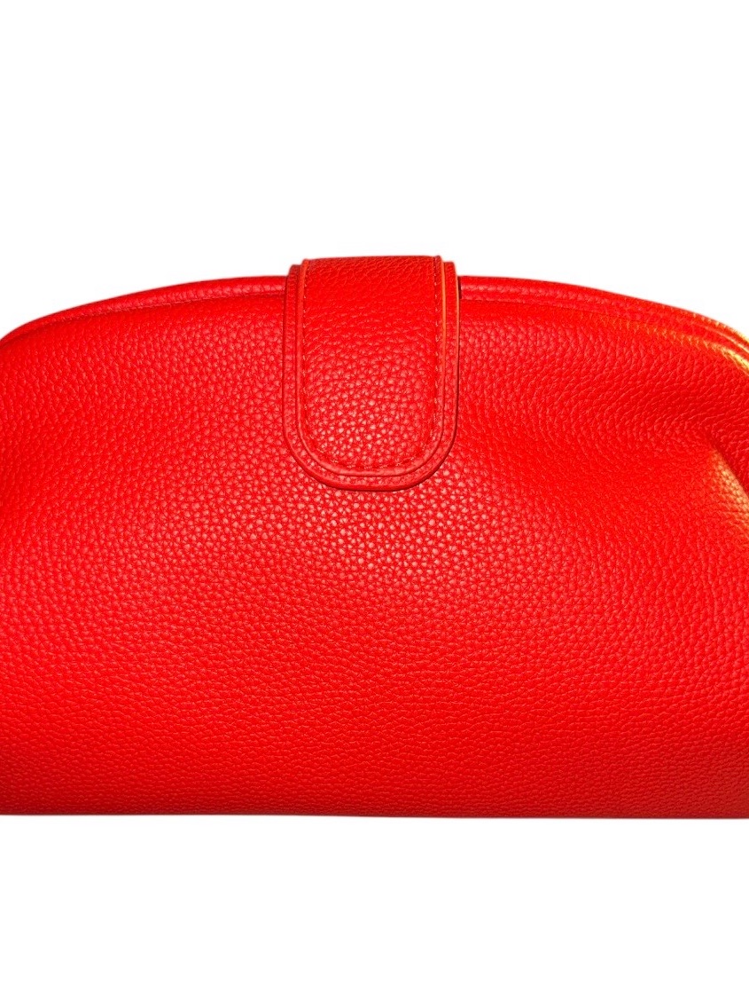 Faux Leather Clutch Handbag For Women From Free Assembly, Red Engine